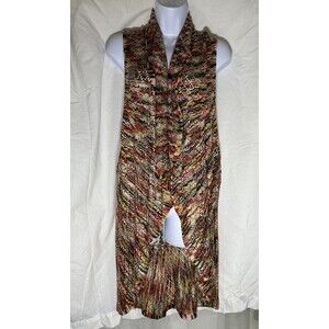 New Directions Ladies Multicolor Knit Open Vest Size 2XL